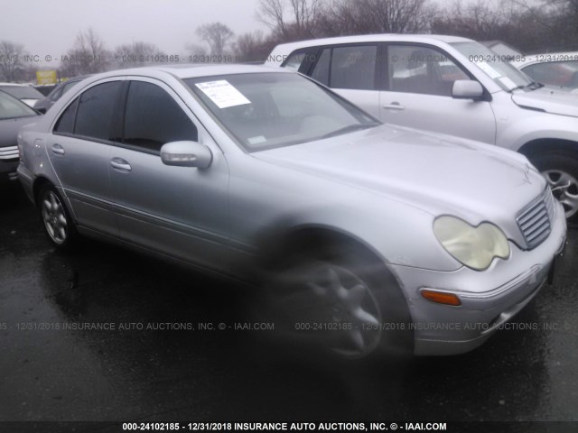 WDBRF61J02F147787 - 2002 MERCEDES-BENZ C 240 SILVER photo 1