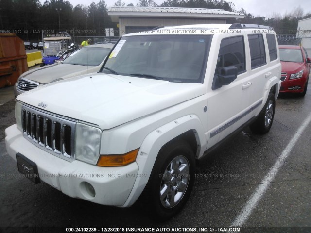 1J8HG58P37C573389 - 2007 JEEP COMMANDER LIMITED WHITE photo 2