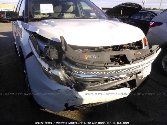 1FM5K7D87EGA79685 - 2014 FORD EXPLORER XLT WHITE photo 6