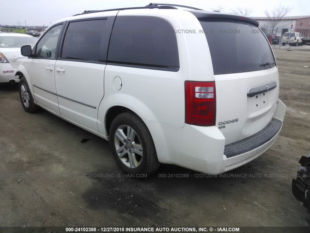 2D4RN5DX2AR191864 - 2010 DODGE GRAND CARAVAN SXT WHITE photo 3