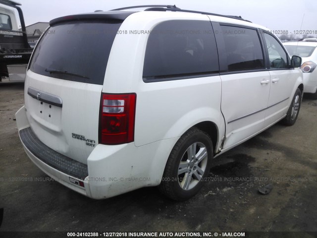 2D4RN5DX2AR191864 - 2010 DODGE GRAND CARAVAN SXT WHITE photo 4