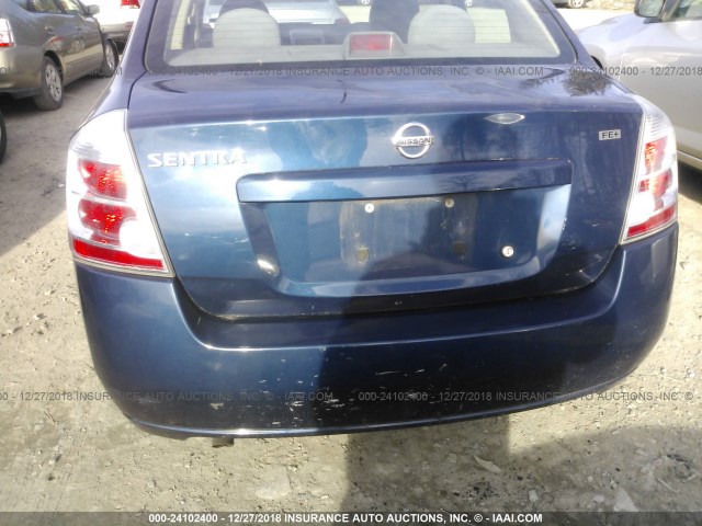 3N1AB61E09L695062 - 2009 NISSAN SENTRA 2.0/2.0S/2.0SL BLUE photo 6