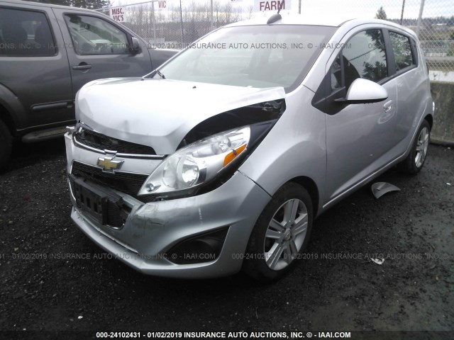 KL8CB6S98FC816329 - 2015 CHEVROLET SPARK LS SILVER photo 2