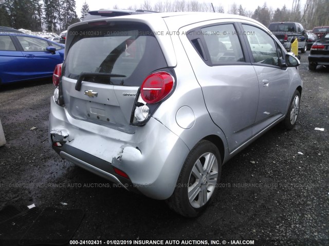 KL8CB6S98FC816329 - 2015 CHEVROLET SPARK LS SILVER photo 4