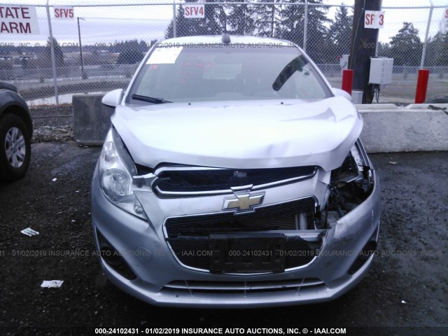 KL8CB6S98FC816329 - 2015 CHEVROLET SPARK LS SILVER photo 6