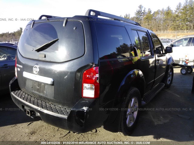 5N1AR1NB2CC610300 - 2012 NISSAN PATHFINDER S/LE/SE BLACK photo 4