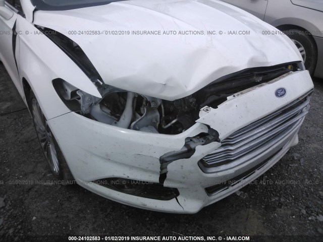 3FA6P0K90DR164359 - 2013 FORD FUSION TITANIUM WHITE photo 6