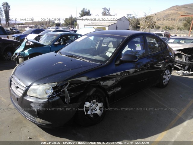 KMHDU46D99U630401 - 2009 HYUNDAI ELANTRA GLS/SE BLACK photo 2