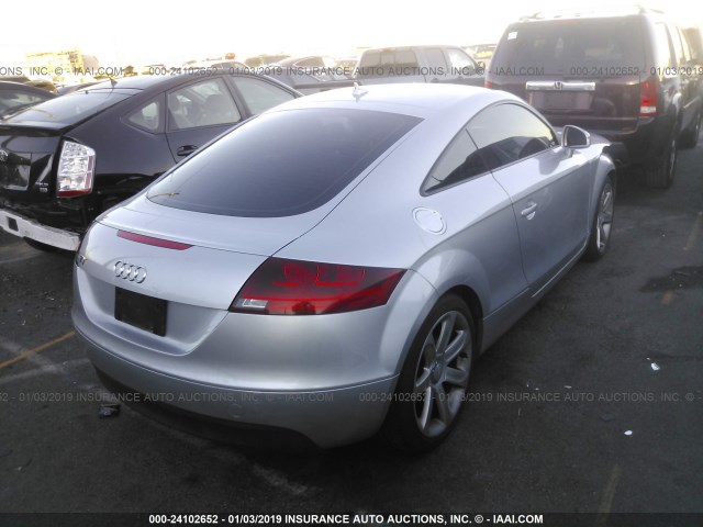 TRUAF38J381000328 - 2008 AUDI TT 2.0T SILVER photo 4