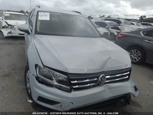 3VV3B7AX7JM214219 - 2018 VOLKSWAGEN TIGUAN SE/SEL GRAY photo 6