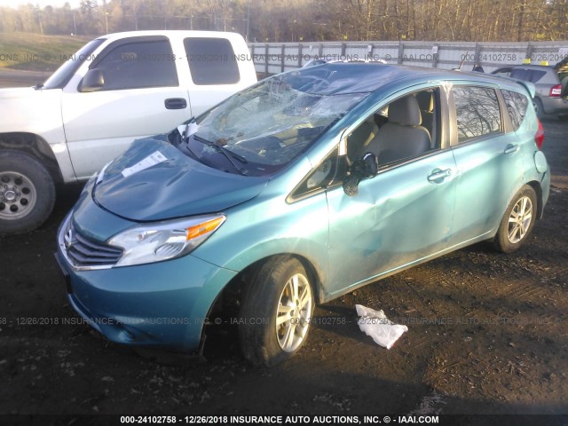 3N1CE2CP2GL388688 - 2016 NISSAN VERSA NOTE S/S PLUS/SV/SL/SR GREEN photo 2