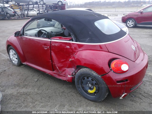 3VWRF31Y89M400083 - 2009 VOLKSWAGEN NEW BEETLE S RED photo 3