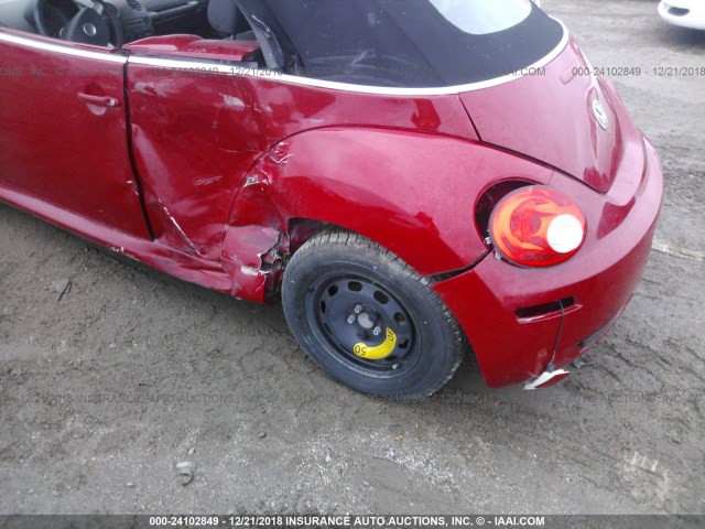 3VWRF31Y89M400083 - 2009 VOLKSWAGEN NEW BEETLE S RED photo 6