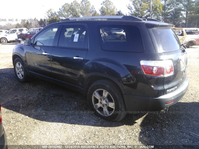 1GKKRPED2BJ320263 - 2011 GMC ACADIA SLE BLACK photo 3