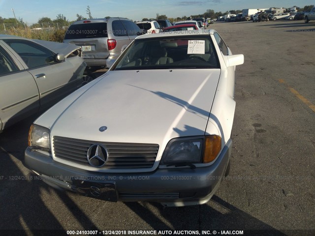 WDBFA61E3MF032236 - 1991 MERCEDES-BENZ 300 SL WHITE photo 6