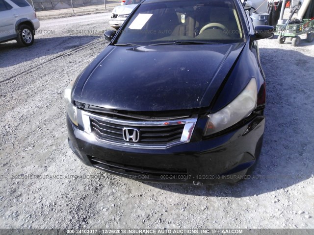 JHMCP26478C005980 - 2008 HONDA ACCORD BLACK photo 6