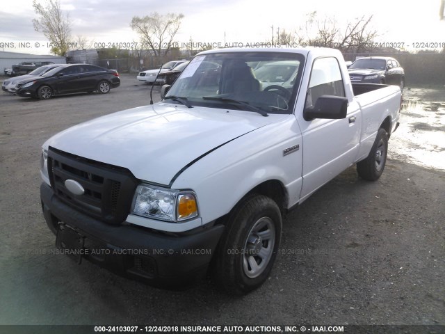 1FTYR10D47PA42559 - 2007 FORD RANGER WHITE photo 2