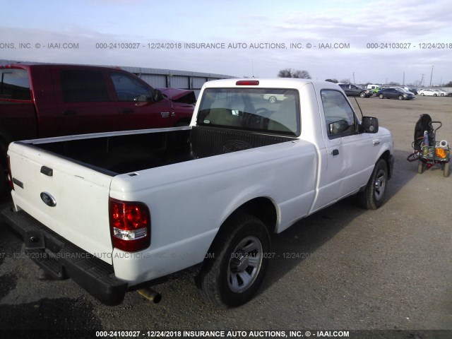 1FTYR10D47PA42559 - 2007 FORD RANGER WHITE photo 4