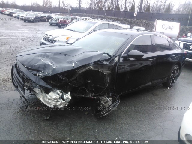 1HGCV1F34JA053741 - 2018 HONDA ACCORD SPORT 黑色 照片 2