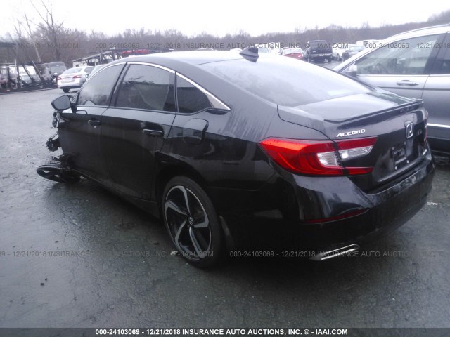 1HGCV1F34JA053741 - 2018 HONDA ACCORD SPORT 黑色 照片 3