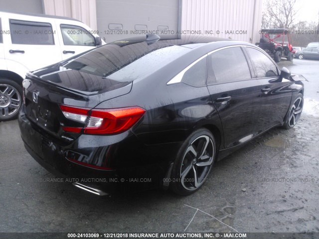 1HGCV1F34JA053741 - 2018 HONDA ACCORD SPORT BLACK photo 4