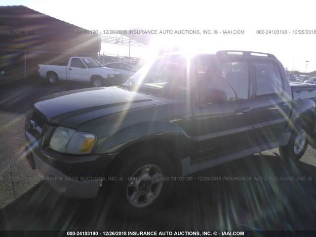 1FMZU67E42UC73420 - 2002 FORD EXPLORER SPORT TR  GREEN photo 2