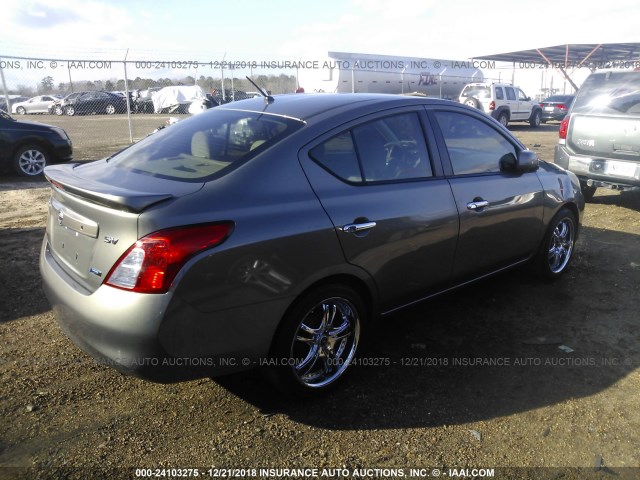 3N1CN7AP9DL824013 - 2013 NISSAN VERSA S/S PLUS/SV/SL GRAY photo 4