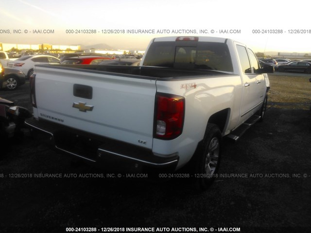 3GCUKSEC2GG205402 - 2016 CHEVROLET SILVERADO K1500 LTZ WHITE photo 4