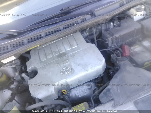 5TDZK23CX7S029581 - 2007 TOYOTA SIENNA CE/LE SILVER photo 10