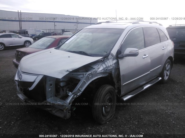 2HNYD2H64BH521503 - 2011 ACURA MDX SILVER photo 2