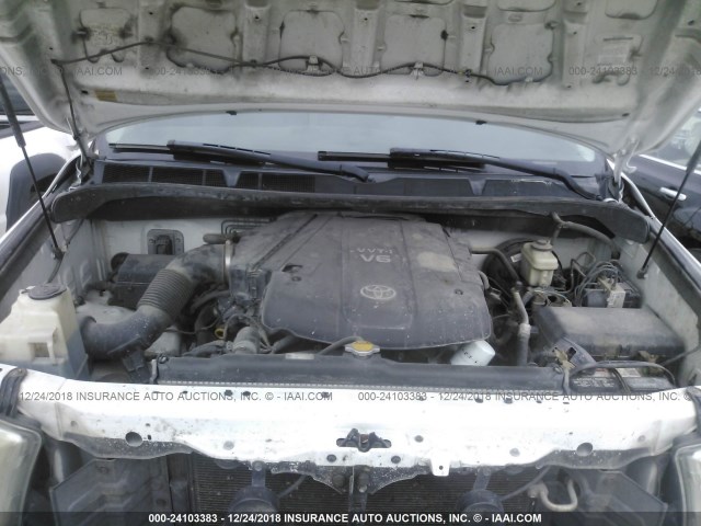 5TFLU52197X002173 - 2007 TOYOTA TUNDRA WHITE photo 10