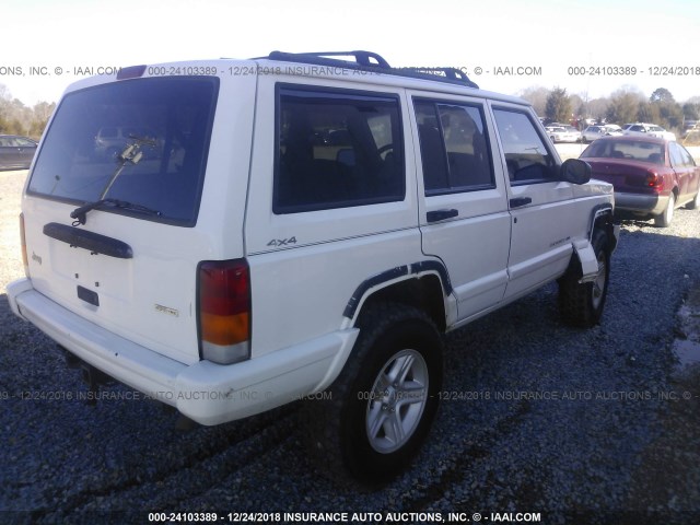 1J4FF68S3YL226135 - 2000 JEEP CHEROKEE LIMITED WHITE photo 4