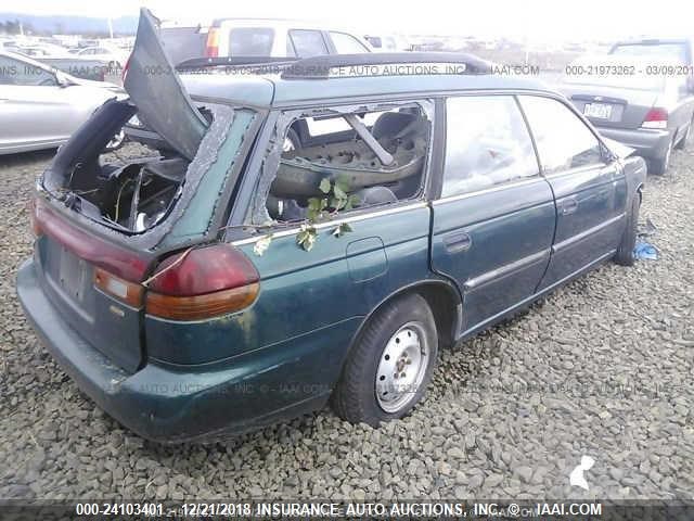 4S3BK4354T7311105 - 1996 SUBARU LEGACY L GREEN photo 4