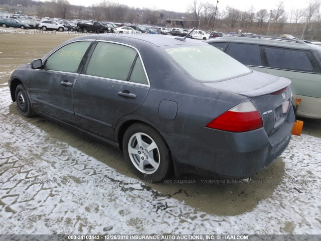 JHMCN365X6C001651 - 2006 HONDA ACCORD HYBRID GRAY photo 3