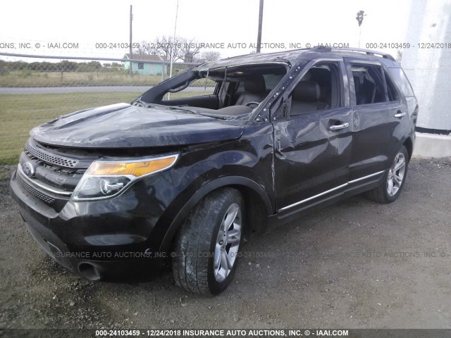 1FMHK8F89CGA78924 - 2012 FORD EXPLORER LIMITED BLACK photo 2