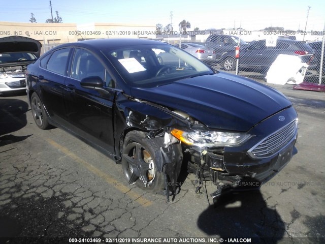 3FA6P0H93HR171173 - 2017 FORD FUSION SE BLACK photo 1