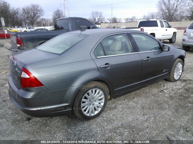 3FADP0L38AR170388 - 2010 FORD FUSION GRAY photo 4