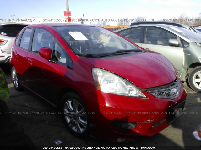 JHMGE88449S014411 - 2009 HONDA FIT SPORT RED photo 1