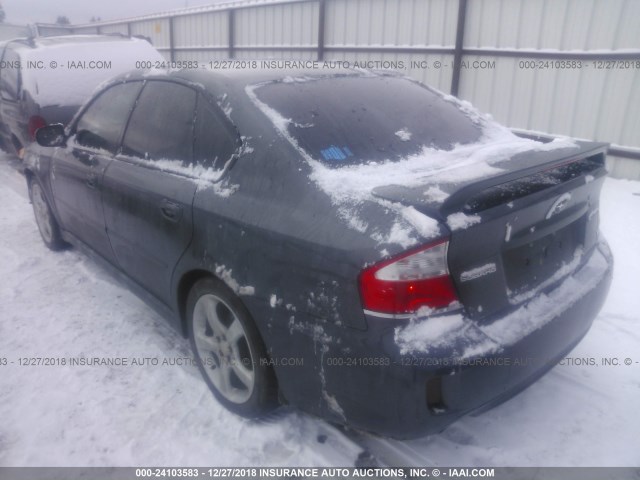 4S3BL626087224537 - 2008 SUBARU LEGACY 2.5I LIMITED GRAY photo 3