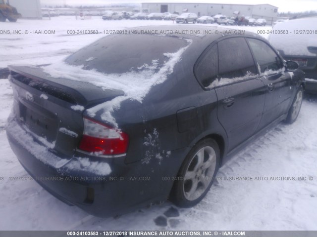 4S3BL626087224537 - 2008 SUBARU LEGACY 2.5I LIMITED GRAY photo 4