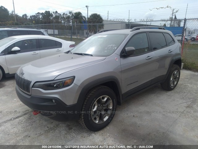 1C4PJMBX6KD298515 - 2019 JEEP CHEROKEE TRAILHAWK GRAY photo 2