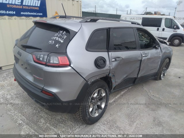 1C4PJMBX6KD298515 - 2019 JEEP CHEROKEE TRAILHAWK GRAY photo 4