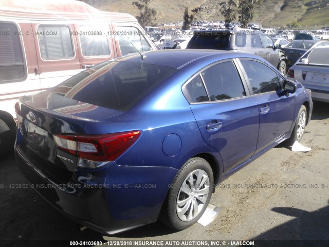 4S3GKAA63J1616210 - 2018 SUBARU IMPREZA BLUE photo 4