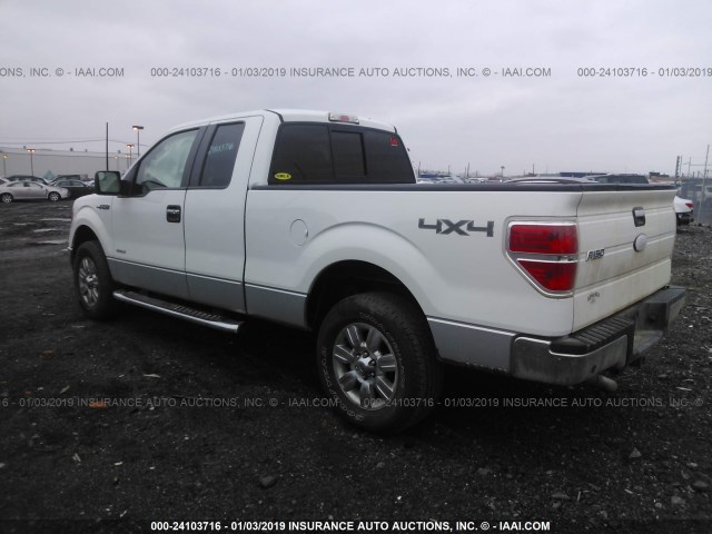 1FTFX1ET6BFB82110 - 2011 FORD F150 SUPER CAB WHITE photo 3