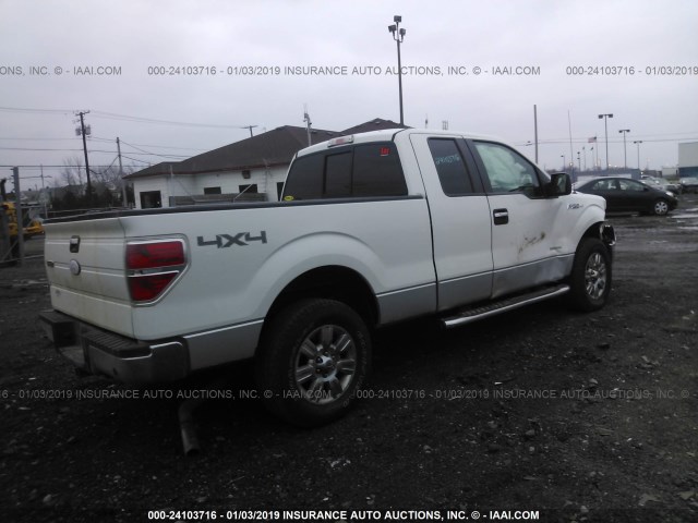 1FTFX1ET6BFB82110 - 2011 FORD F150 SUPER CAB WHITE photo 4