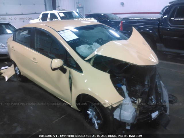 KNADM4A33G6604555 - 2016 KIA RIO LX YELLOW photo 1