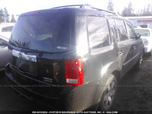 5FNYF4H91DB004920 - 2013 HONDA PILOT TOURING BLACK photo 4