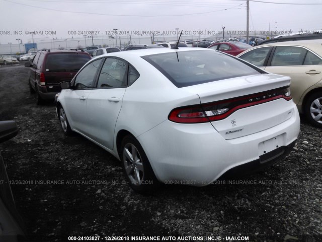 1C3CDFBB3FD265231 - 2015 DODGE DART SXT WHITE photo 3