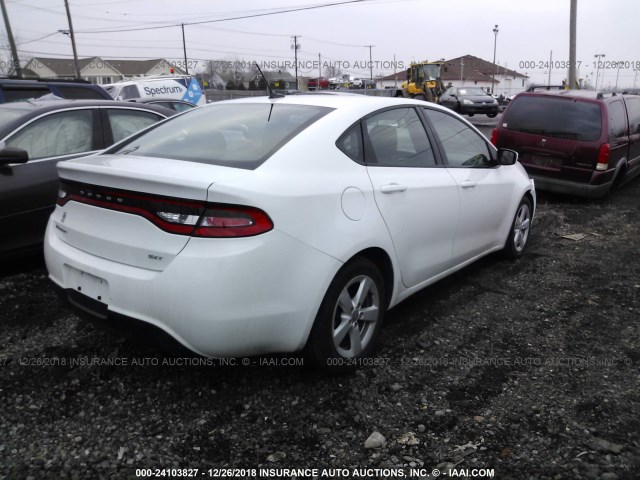 1C3CDFBB3FD265231 - 2015 DODGE DART SXT WHITE photo 4