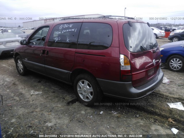 4M2ZV12T92DJ16888 - 2002 MERCURY VILLAGER SPORT RED photo 3